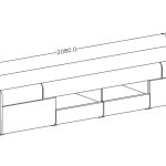 Έπιπλο τηλεόρασης Toldo Plus-Leuko Fusiko