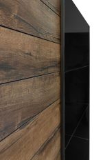 Ντουλάπα Συρόμενη Kappa-220 x 61 x 210 εκ.-Καρυδί - Μαύρο - Image 6