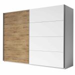 Ντουλάπα Συρόμενη Kappa-270 x 61 x 210 εκ.-Λευκό - Φυσικό