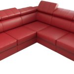 Γωνιακός καναπές Fred LTHR-Kokkino-Αριστερή