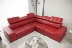 Γωνιακός καναπές Fred LTHR-Kokkino-Δεξιά - Image 2