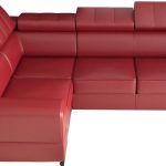 Γωνιακός καναπές Fred II LTHR-Kokkino-Αριστερή