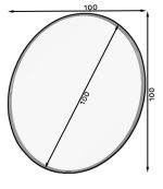 Καθρέπτης Grace-Leuko-Διάμετρος: 100 εκ. - Image 3