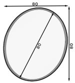 Καθρέπτης Grace-Mauro-Διάμετρος 80εκ - Image 3