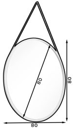 Καθρέπτης Grace II-Leuko-Διάμετρος 80εκ - Image 3