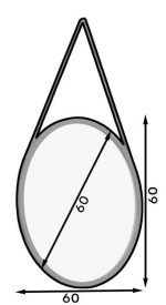 Καθρέπτης Grace II-Mauro-Διάμετρος: 60 εκ. - Image 3