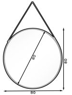 Καθρέπτης Grace III-Leuko-Διάμετρος 80εκ - Image 3
