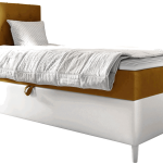 Επενδυμένο κρεβάτι Junior Filip I-Portokali-Μήκος: 100 εκ.-Deksia