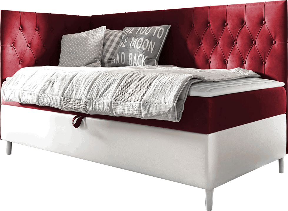 image_745196_01l_f3_3__1 Καναπές κρεβάτι Junior Filip III-Kokkino-Μήκος: 100 εκ.-Aristera - Image 1