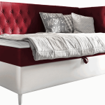 Καναπές κρεβάτι Junior Filip III-Kokkino-Μήκος: 100 εκ.-Deksia