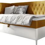 Καναπές κρεβάτι Junior Filip III-Portokali-Μήκος: 100 εκ.-Aristera