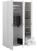 Ντουλάπα Dorm τρίφυλλη-Leuko-Χωρίς πατάρι - Image 4