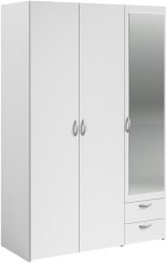 Ντουλάπα Dorm τρίφυλλη με καθρέπτη-Leuko