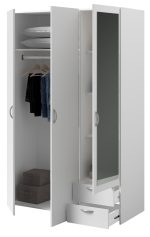 Ντουλάπα Dorm τρίφυλλη με καθρέπτη-Leuko - Image 4