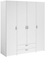 Ντουλάπα Dorm τετράφυλλη-Leuko-Χωρίς πατάρι