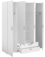 Ντουλάπα Dorm τετράφυλλη-Leuko-Χωρίς πατάρι - Image 4