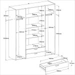 Ντουλάπα Dorm τετράφυλλη-Leuko-Χωρίς πατάρι - Image 5