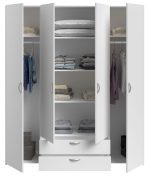 Ντουλάπα Dorm τετράφυλλη με καθρέπτη-Leuko - Image 4