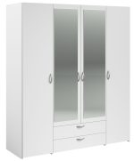 Ντουλάπα Dorm τετράφυλλη με καθρέπτη-Leuko - Image 5