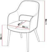 Καρέκλα Kaisa K85-Mple Skouro - Image 3