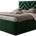 Επενδυμένο κρεβάτι Azzuro-Prasino Skouro-180 x 200