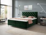 Επενδυμένο κρεβάτι Enzo II-140 x 200-Prasino Skouro - Image 2