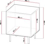 Σετ 2 κομοδίνα Hole-Leuko-Mauro - Image 2