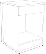 Επιδαπέδιο ντουλάπι φούρνου Poppy 60-Fusiko-Leuko - Image 2