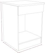 Επιδαπέδιο ντουλάπι φούρνου Poppy 60-Mauro - Fusiko - Image 3