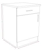 Επιδαπέδιο ντουλάπι Poppy 60-Fusiko-Leuko - Image 2