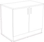 Επιδαπέδιο ντουλάπι Poppy 100-Fusiko-Leuko - Image 3