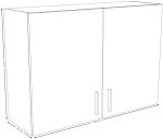 Κρεμαστό ντουλάπι Poppy 100-Fusiko-Leuko - Image 3