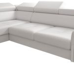 Γωνιακός καναπές Almeria Eco LTHR-Leuko-Αριστερή