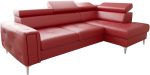 Γωνιακός καναπές Almeria LTHR-Kokkino-Δεξιά