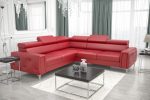 Γωνιακός καναπές Almeria I LTHR -Kokkino-Αριστερή - Image 2