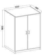 Ντουλάπα Raka δίφυλλη - Image 2