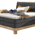 Επενδυμένο κρεβάτι Verion με στρώμα και ανώστρωμα-Gkri-180 x 200