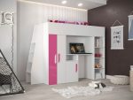 Πολυλειτουργικό κρεβάτι Party XV-Leuko-Roz
