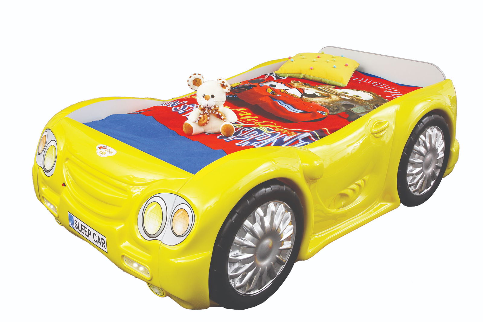 image_760563_sleepcar_yellow_lozko_01_no_bg Κρεβάτι παιδικό Sleep car-Kitrino - Image 1