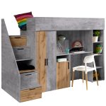 Πολυλειτουργικό κρεβάτι Konkret XIV-Gkri-Fusiko