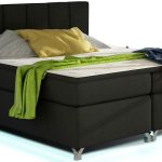 Επενδυμένο κρεβάτι Basel Led-Mauro-140 x 200