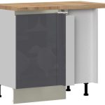 Επιδαπέδιο γωνιακό ντουλάπι Trinity RUG-1KL-Anthraki Gualistero