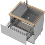 Επιδαπέδιο ντουλάπι νεροχύτη Trinity R80-2MZ-Leuko Gualistero