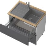 Επιδαπέδιο ντουλάπι νεροχύτη Trinity R90-2MZ-Anthraki Gualistero