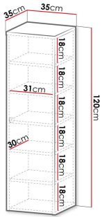 Κρεμαστή στήλη μπάνιου Gatreto plus-Leuko - Image 3