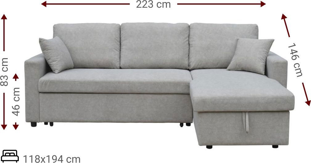 Γωνιακός καναπές Vancouver-Gkri Anoixto - Image 3