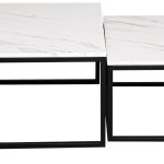 Σετ τραπεζάκια σαλονιού Stolik-Leuko Marmaro