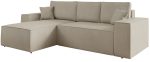 Γωνιακός καναπές Malaga mini II-Ekrou-Αριστερή