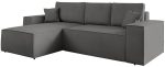 Γωνιακός καναπές Malaga mini II-Gkri Skouro-Αριστερή