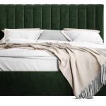 Επενδυμένο κρεβάτι Cosmos-Prasino-180 x 200